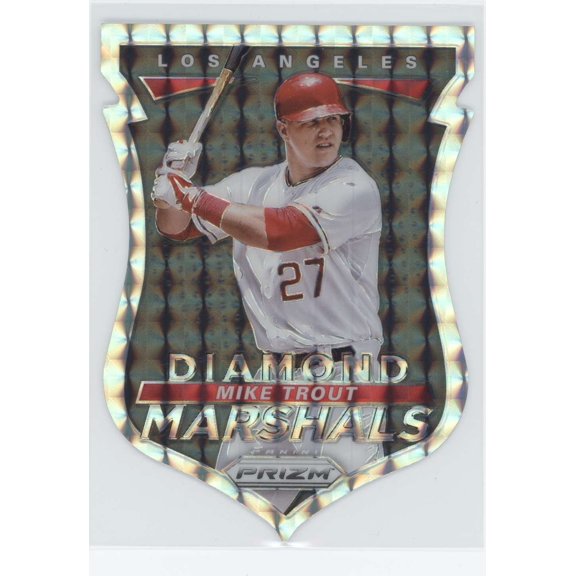 2015 Panini Prizm Baseball Diamond Marshals Mike Trout Los Angeles Angels #1 /1 Baseball Card