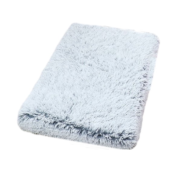 Billuyoard Cojín para mascotas, fácil de limpiar, variedad de colores y tamaños, cama para perros, alfombrilla para mascotas, relación Suministros para perros gris blanco XXL 120*80*10cm