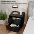 thumbnail image 4 of HOMCOM Table de Chevet Moderne, Table de Nuit avec 2 Tiroirs pour Chambre, Noir, 4 of 10