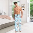 thumbnail image 7 of Cartoon Koala with Leaf Men's Pajama Pants Cotton Long Sleepwear Lounge Pants 2XL, 7 of 7