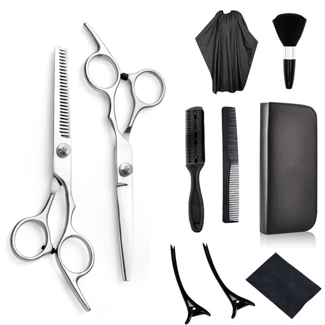 Maquinilla para cortar el pelo de peluquería, corte de pelo plano, flequillo, pelo fino y roto, cortadora de dientes, juego de cortadora de pelo para el hogar