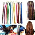 thumbnail image 3 of Namzi 30Pcs Colorful Hair Strings For Braids Gradient Color Hair Rope Band Hair Wrap String Hair Ribbons Rainbow Braiding Hair Tie Hair Accessories,C05, 3 of 4