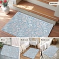 thumbnail image 5 of Gray Blue Dandelion Entryway Rug 2'x3'&nbsp; Non Slip Front Door Mats, Spring Flowers Modern Minimalist Entrance Rugs Indoor Outdoor Carpet, Washable Floor Mats Small Area Rug for Bedroom Kitchen, 5 of 8