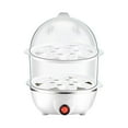 thumbnail image 2 of Multifunctional Egg Cooker, Double Layer Egg Steamer, Us Standard Electric Eggs Maker, Rapid Cooking, Ideal for Breakfast, Family Use, Boiled, Poached, Soft and Hard Eggs, Ihhxbz | White, 2 of 9