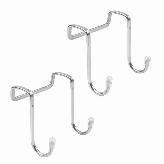 Heavy Duty 2 - in - 1 Over The Door Hooks 2 Pack - Organizer for Towels, Clothes, Hats & Bags, Ideal for Bathroom, Bedroom, Kitchen