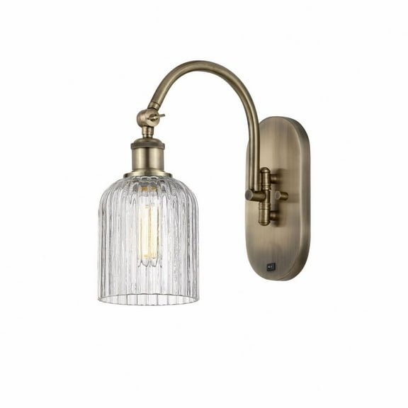 518-1W-AB-G559-5CL Innovations Lighting Bridal Veil - 1 Light Arm Swivels Side to Side Wall Sconce In Art Deco Style-12.5 Inches Tall and 5 Inches