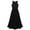 Black, variant on Girls Lace Bodice Cutout-neck Chiffon Junior Bridesmaid Long Dress Wedding Formal Event Gown Navy Blue 14