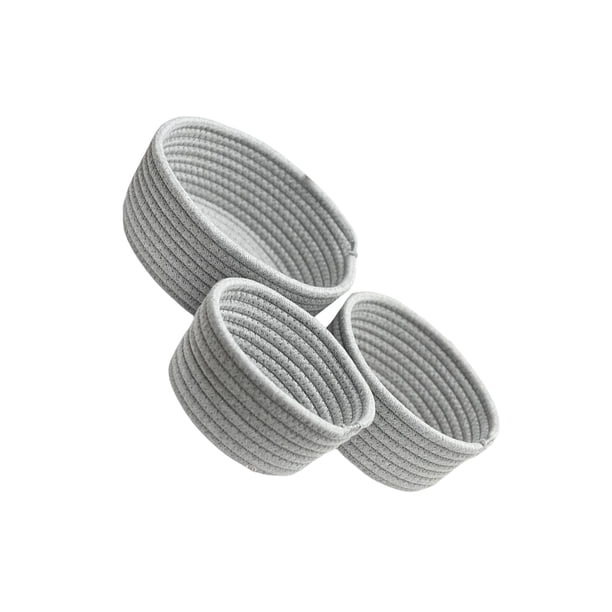 Toystoory 3 unids/set cesta de almacenamiento de acrílico Color sólido artículos diversos para el hogar maquillaje ropa interior Almacenamiento y organización del hogar gris claro