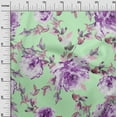 thumbnail image 2 of oneOone Cotton Silk Fabric Watercolor Leaves & Peony Floral Print Fabric By Yard 42 Inch Wide, 2 of 4