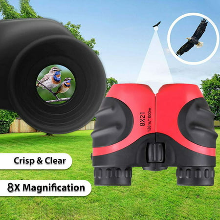 GLiving Compact Shock Proof Binoculars for Kids -Best Toy Gift for 3-10 Year Old Boys (Best Compact Binoculars For Hiking)