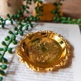 thumbnail image 4 of Retro European Gold Metal Tray, Compact Jewelry Organizer, Photo Prop, Dessert Plate, Stylish Home Accessory, Lightweight Metal Construction, 4 of 6