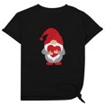 thumbnail image 1 of Camiseta holgada de manga corta con cuello redondo y estampado informal para el Día de San Valentín a la moda para mujer Pompotops hfajkhk125154, 1 of 4