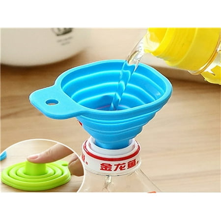 - Sayhi Kitchen Home Mini Food Grade Silicone Folding Telescopic Funnel