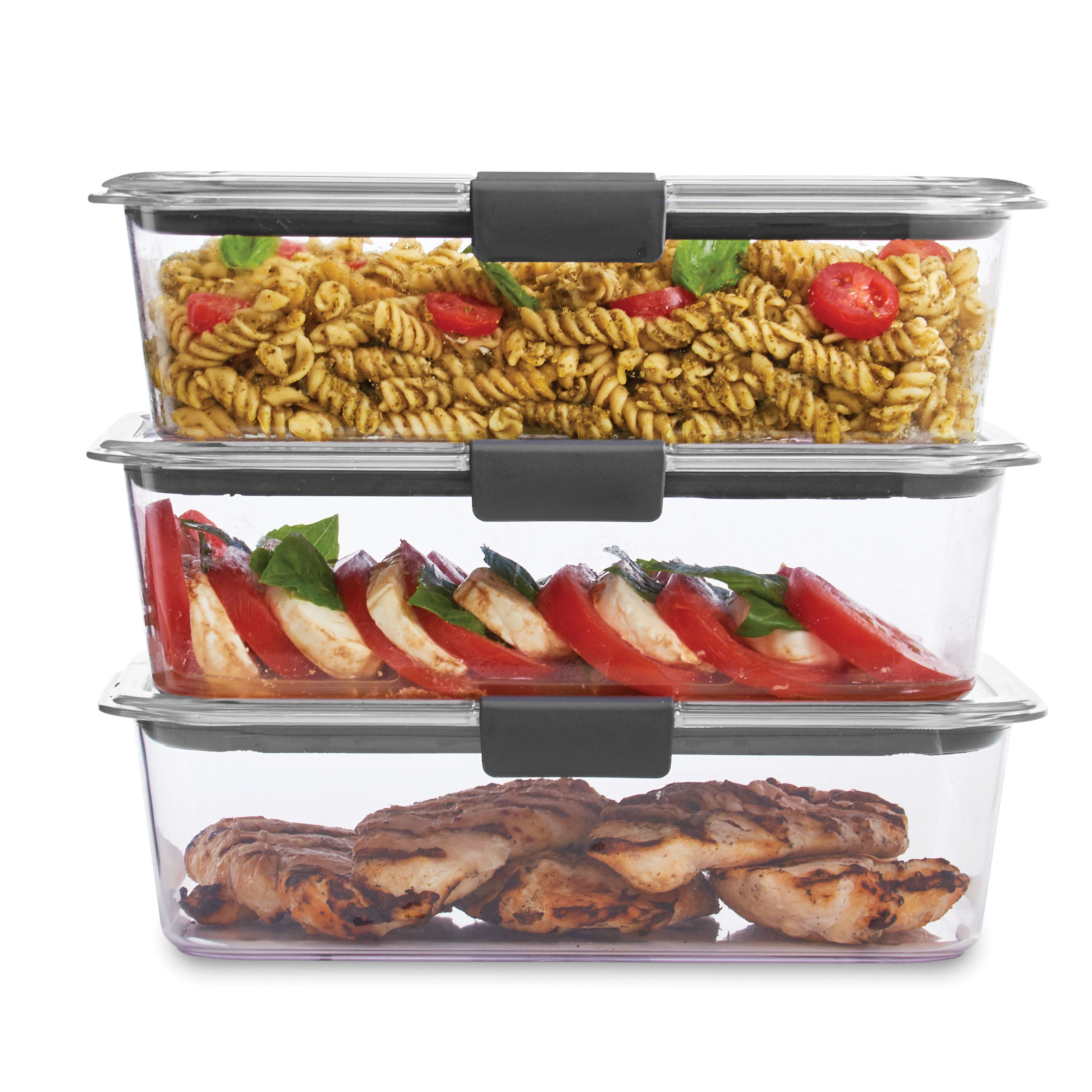 Rubbermaid Brilliance Plastic Food Storage Container, 2.3 L (9.6 Cup), 1 Pack