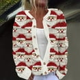 thumbnail image 3 of QATAINLAV Ugly Christmas Cardigan Sweater Women Plus Size Button Down Long Sleeve Knit Cardigans Open Front Jacket Sweaters, Multicolor, XXL, 3 of 4