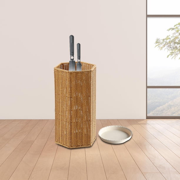 Soporte para tejido perfecl cesta de almacenamiento con bandeja cubo para baño y oficina hexagonal