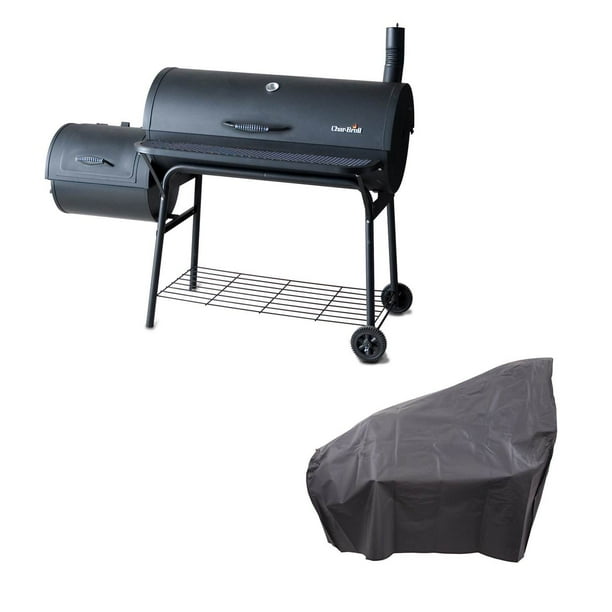 CharBroil American Gourmet 1280 Offset Charcoal Smoker Grill w/ Cover