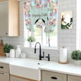 thumbnail image 5 of Turquoise Bunny Easter Tie Up Curtains for Windows, Adjustable Balloon Window Shades, Eggs Spring Floral Rabbits Wooden Kitchen Window Treatments Farmhouse Short Curtains with Rod Pocket 42"x45", 5 of 8