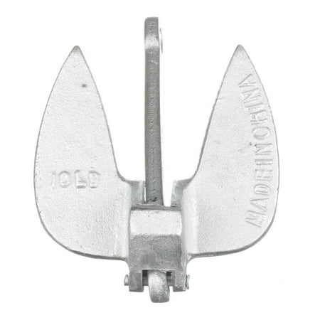 UPC: 0022697993427 | Attwood 9934-1 Cast Iron Navy Anchor – 15 Pound – Aluminum Plated Silver Finish