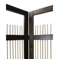 thumbnail image 2 of Light and Dark Rattan Three Panel Room Divider Screen, 2 of 5