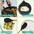 thumbnail image 6 of Umite Chef Kitchen Cooking Utensils Set, 33 pcs Non-Stick Utensils Spatula Set with Holder, Black Wooden Handle Silicone Kitchen Gadgets, 6 of 8