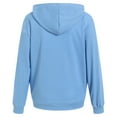 thumbnail image 6 of UngA Women Hoodies Pulllover Long Sleeve Half Button Hoodies Fall Fashion Sweatshirts Hooded Tunic Tops Oversized Hoodie Women (Light Blue,L), 6 of 7