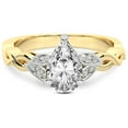 thumbnail image 3 of IGI Certified 2 Carat Pear Shape Lab Grown Diamond Engagement Ring | 14K Yellow Gold |Letitia Side Stone Diamond Ring | FG-VS1-VS2 Quality Friendly Diamonds, 3 of 5