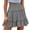 Dark Gray, variant on Dianli Floral Short Skirt Lace Skirt Women's Solid Color Elastic Waist Floral Short Skirt Cotton Linen Look Lace Trim Pull On Casual Day To Night Short Skirt