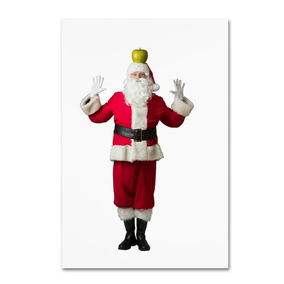 Trademark Fine Art 'Santa-apple2-12106' Canvas Art by Ed Wheeler