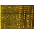 thumbnail image 1 of Ahgly Company Machine Washable Indoor Rectangle Solid Yellow Modern Area Rugs, 7' x 9', 1 of 4