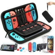 HEYSTOP Compatible with Nintendo Switc Case 9 in 1 Pouch  Cover Game Card Package Compatible Switch OLED, Nintendo Switch Old Case, Switch Screen Protector Thumb Grips Caps Console Accessories