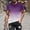 Purple, variant on Swuxness Men's Short Sleeve Crew Neck Shirt Gradient Print Fitness Casual Lightweight Sports Top