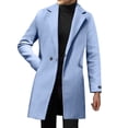 thumbnail image 5 of Super Fashion En Trench Men's British Style Solid Color Long Coat Fashionable Warm En Overcoat, 5 of 6