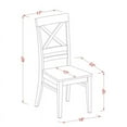 thumbnail image 7 of East West Furniture Napoleon 7-piece Wood Table and Dining Chair Set in Cherry, 7 of 7