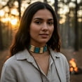 thumbnail image 3 of Bling Jewelry Womens  Handmade Bead Wood Leather Tribal Choker Necklace, 3 of 4