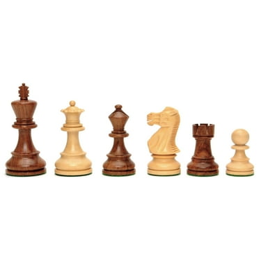 WE Games Staunton Chessmen - Handpolished Acacia & Boxwood with 2.5 in. King