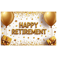thumbnail image 6 of LUUFILx Happy Retirement Party Banner Backdrop Celebration Background Decorations Photography Props Balloons Cheers Event Supplies Retirement Party, 6 of 9
