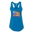thumbnail image 2 of Wild Bobby, Colorful Neon Flag, Streetwear, Women Racerback Tank Top, Turquoise, Small, 2 of 3