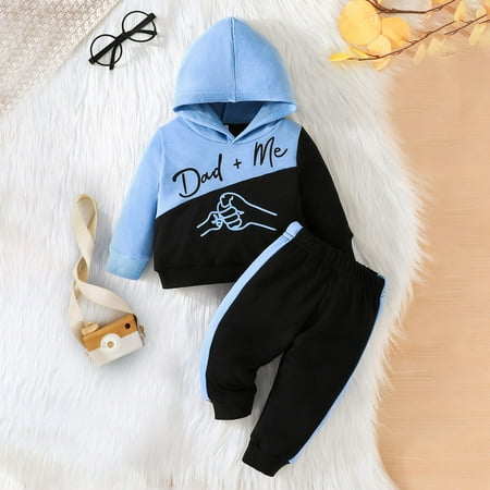 

Bnwani Kid Deals Baby Girl Clothes Outfit Set For Baby Boy Cotton Casual Long Sleeve Hooded Set 2PC