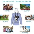 thumbnail image 3 of Sanrio Kuromi Kids' Hoodie 3d Print Sweatshirt Soft Pullover Hooded With Big Pockets Fans Gifts For Boys Or Girls X-Large, 3 of 7