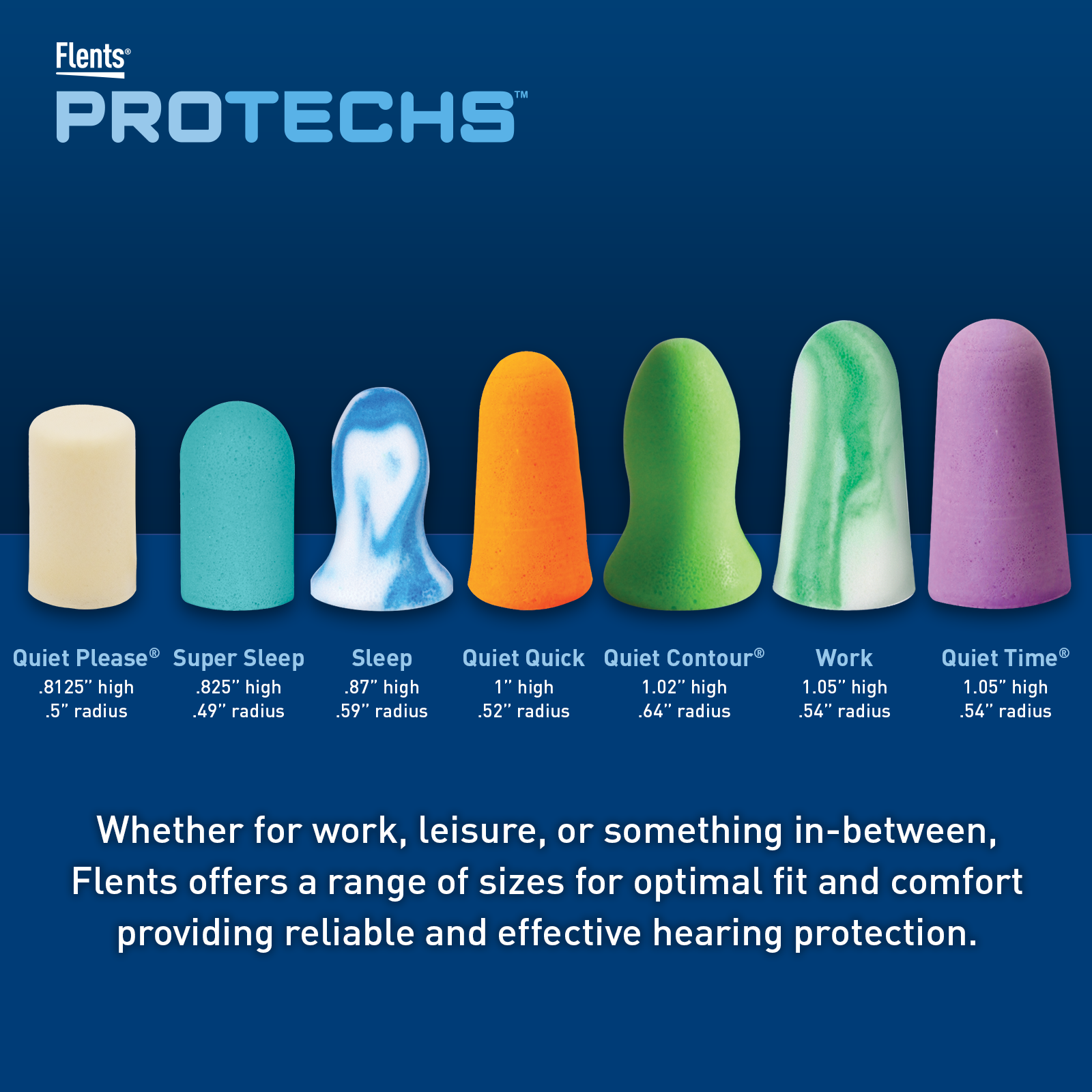 Flents PROTECHS™ Ear Plugs for Sleeping, 30 Pair with Case, NRR 28 - image 4 of 7