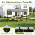 thumbnail image 2 of Magic Union 10' x 12' Lean to Outdoor Gazebo Pergola with Waterproof UV-Resistant Sloped Roof, Large Wall-Mounted Heavy Duty Awning Shade Canopy Cover for Patio Backyard Poolside, Easy to Assemble, 2 of 8