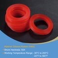 thumbnail image 3 of Unique Bargains 1-1/4' DN32 Silicone Rubber Flat Washer Quick Connector Gasket Red 10 Count, 3 of 5