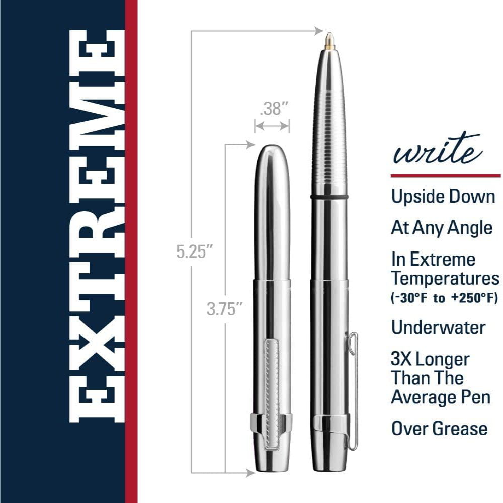 Fisher Space Pen X-Mark Bullet Style Chrome with Square Cap FSM400WCCL 