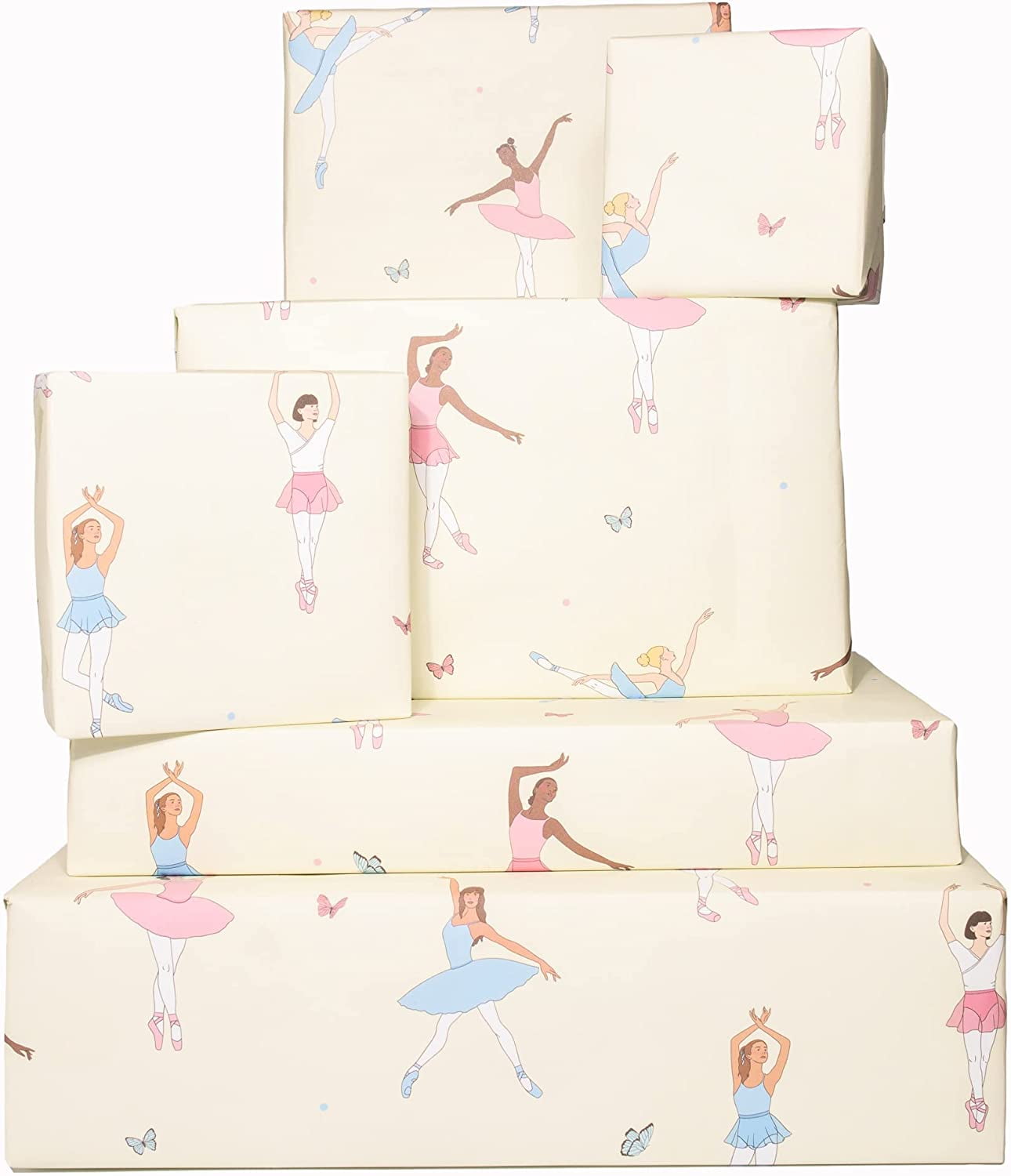 Personalized Ballerina Ballet Name Pretty Wrapping Paper Sheets