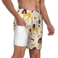 thumbnail image 3 of Picia Cartoon Poodle Dog pattern Mens Swim Trunks with Compression Liner Stretch Beach Shorts Quick Dry with Zipper Pockets No-Chafing Board Shorts-Small, 3 of 9