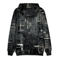 thumbnail image 5 of Men's Oversized Graffiti Print Hooded Sweatshirt, Long Sleeve Loose Fit Casual Pullover Fleece Hoodie for Streetwear,Black,2XL, 5 of 5