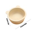 thumbnail image 3 of Nkmbld Silica Bowl Food Grade Cartoons Bear Shape Cutlery Bottom with Suction Cups, Dessert Bowls for Serving Soup, Oatmeal, Pasta and Salad, Beige, 3 of 7