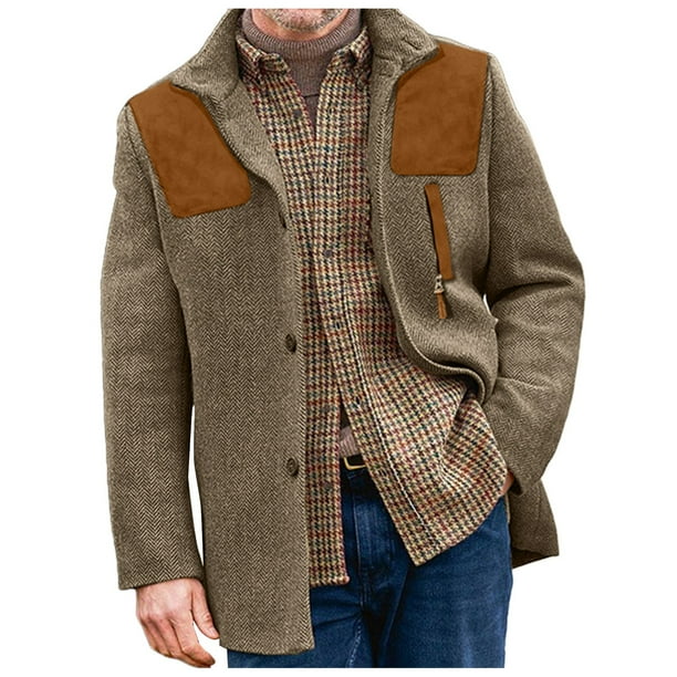Zhuashum Jackets For Men Print Suit Jacket Suede Stitching