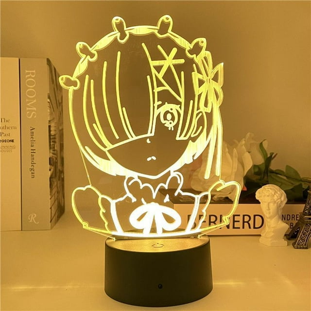 Luz nocturna LED 3D Re:Zero Starting Life in Another World